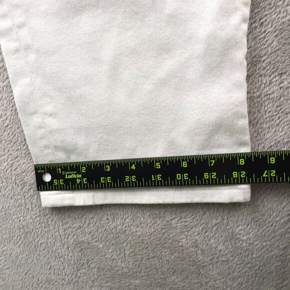 Chaps Womens Capri Pants Size 16 Flat Front White Straight Leg Casual Classic - Picture 7 of 11